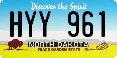 ND license plate HYY961