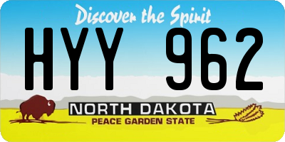 ND license plate HYY962