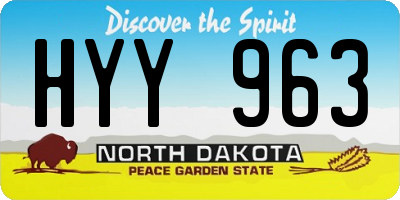 ND license plate HYY963