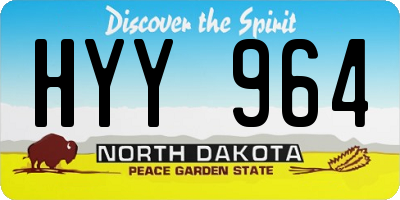 ND license plate HYY964