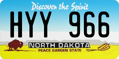 ND license plate HYY966