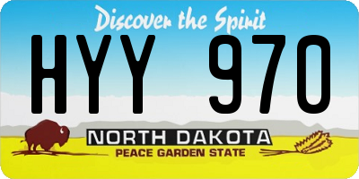 ND license plate HYY970