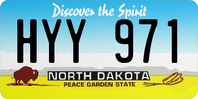 ND license plate HYY971
