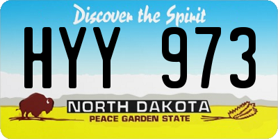 ND license plate HYY973
