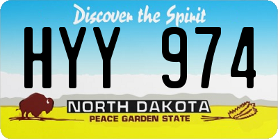 ND license plate HYY974