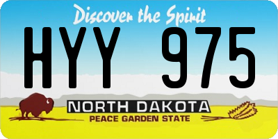 ND license plate HYY975