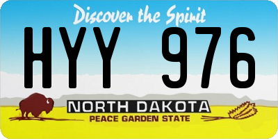 ND license plate HYY976