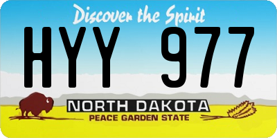 ND license plate HYY977