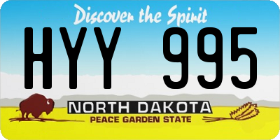 ND license plate HYY995