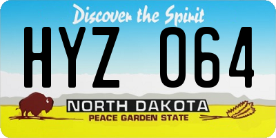ND license plate HYZ064