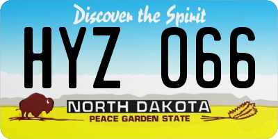 ND license plate HYZ066