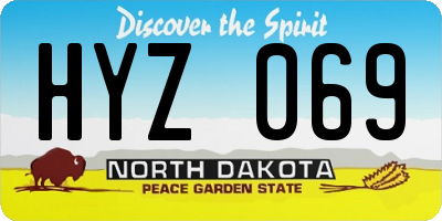 ND license plate HYZ069
