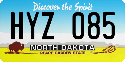 ND license plate HYZ085