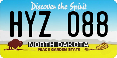 ND license plate HYZ088