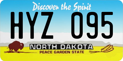 ND license plate HYZ095