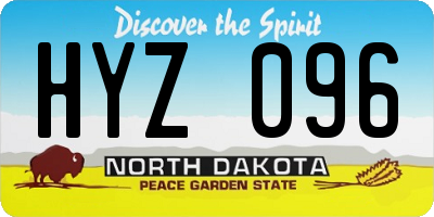 ND license plate HYZ096