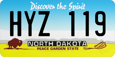 ND license plate HYZ119