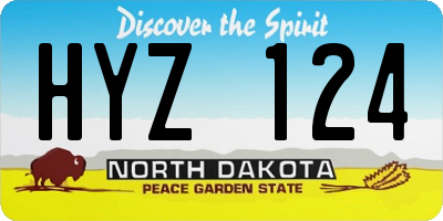 ND license plate HYZ124