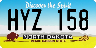 ND license plate HYZ158