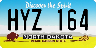 ND license plate HYZ164