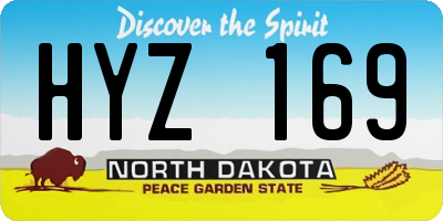 ND license plate HYZ169
