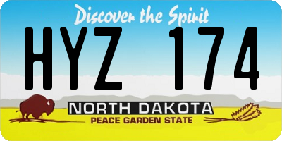 ND license plate HYZ174