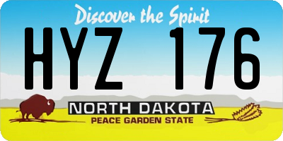 ND license plate HYZ176