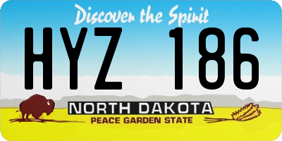 ND license plate HYZ186