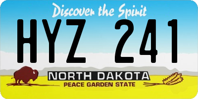 ND license plate HYZ241