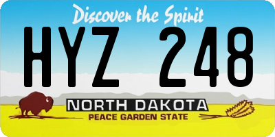 ND license plate HYZ248