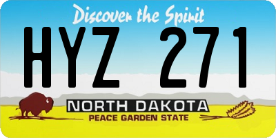 ND license plate HYZ271
