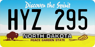 ND license plate HYZ295
