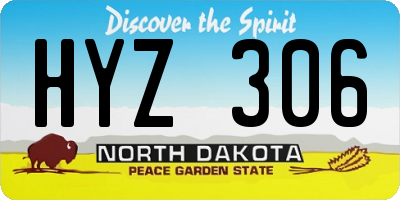 ND license plate HYZ306