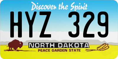 ND license plate HYZ329