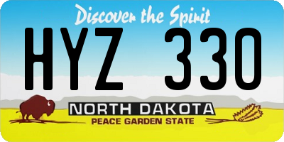 ND license plate HYZ330