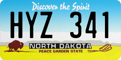 ND license plate HYZ341