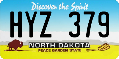 ND license plate HYZ379
