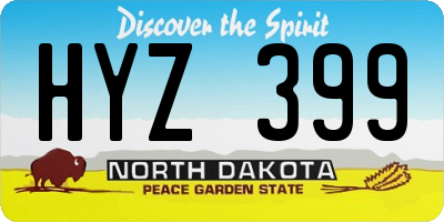 ND license plate HYZ399
