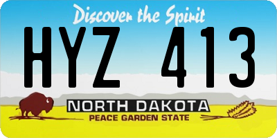 ND license plate HYZ413
