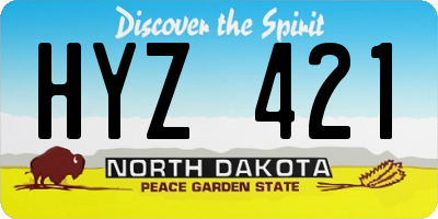 ND license plate HYZ421