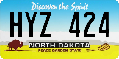 ND license plate HYZ424