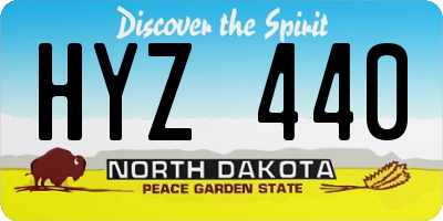 ND license plate HYZ440