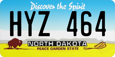 ND license plate HYZ464