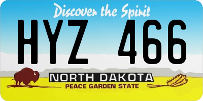 ND license plate HYZ466
