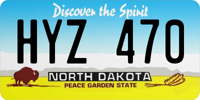 ND license plate HYZ470