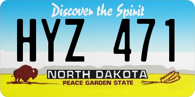 ND license plate HYZ471