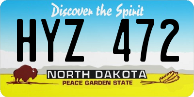 ND license plate HYZ472
