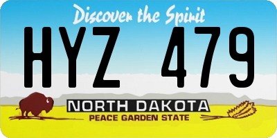 ND license plate HYZ479