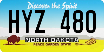 ND license plate HYZ480