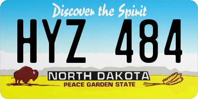 ND license plate HYZ484